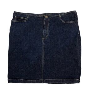 Y2k Vintage Low Waist Dark Blue Denim Skirt
